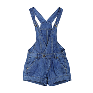 Denim Overall Shorts